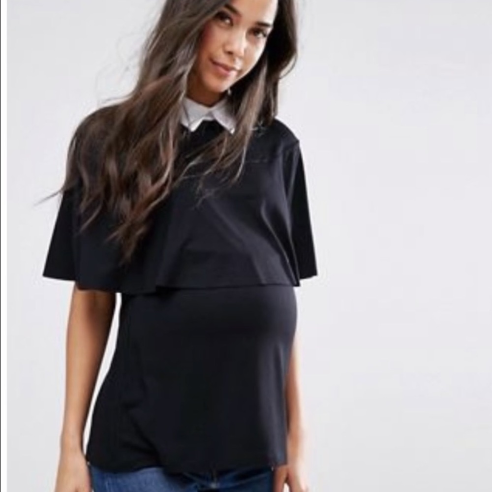 ASOS Maternity and Nursing Collar Top